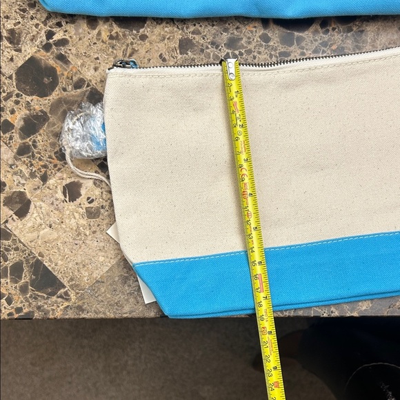 Shorebags 2Elegant Blue and Cream Tote Bag and small bag - Picture 9 of 10